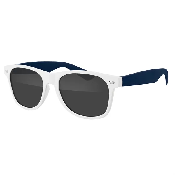 Navy color option for Two Tone Retro Vibes White Frame Sunglasses