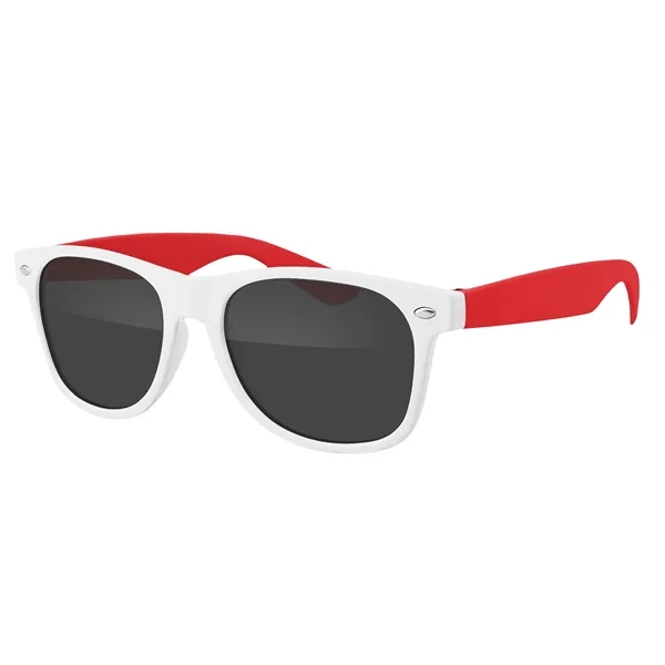 Red color option for Two Tone Retro Vibes White Frame Sunglasses
