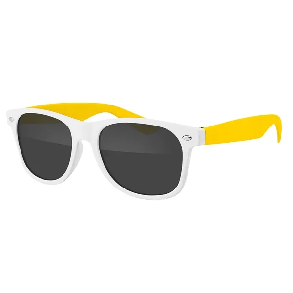 Yellow color option for Two Tone Retro Vibes White Frame Sunglasses