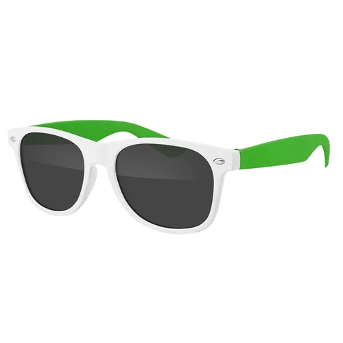 Main photo of Two Tone Retro Vibes White Frame Sunglasses