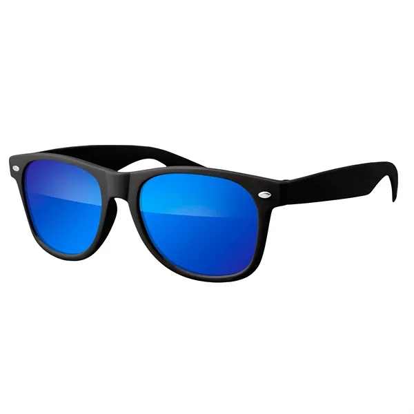Black/Indigo color option for Retro Vibes Mirrored Sunglasses