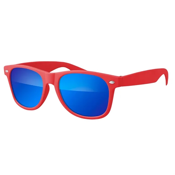Red/Indigo color option for Retro Vibes Mirrored Sunglasses