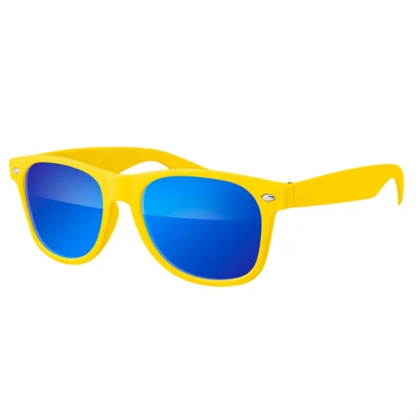 Yellow/Indigo color option for Retro Vibes Mirrored Sunglasses