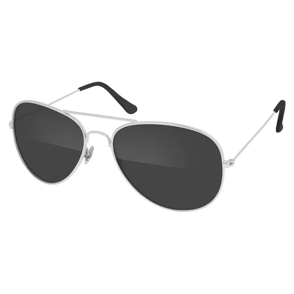 Metallic Silver color option for Metal Aviator Sunglasses