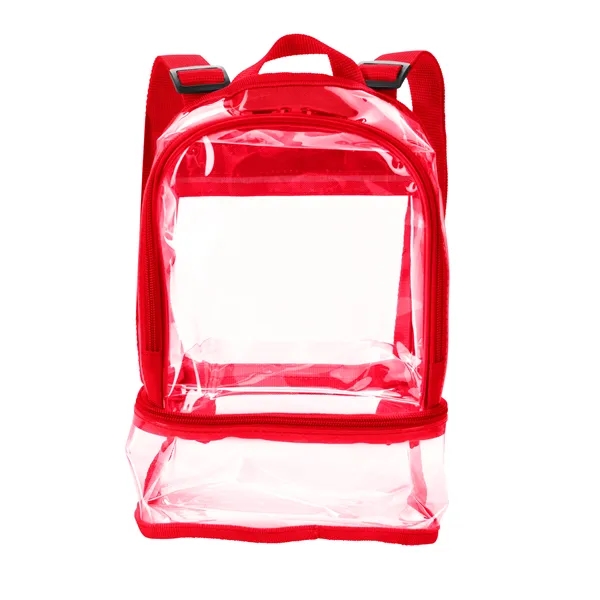 Red color option for Good Value™ Clear Recycled Tpu Dual Mini Backpack