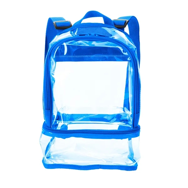 Royal color option for Good Value™ Clear Recycled Tpu Dual Mini Backpack