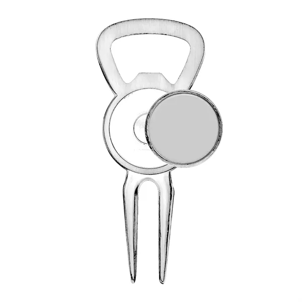 Shiny Silver color option for Play Maker Magnetic Divot Tool Bottle Opener