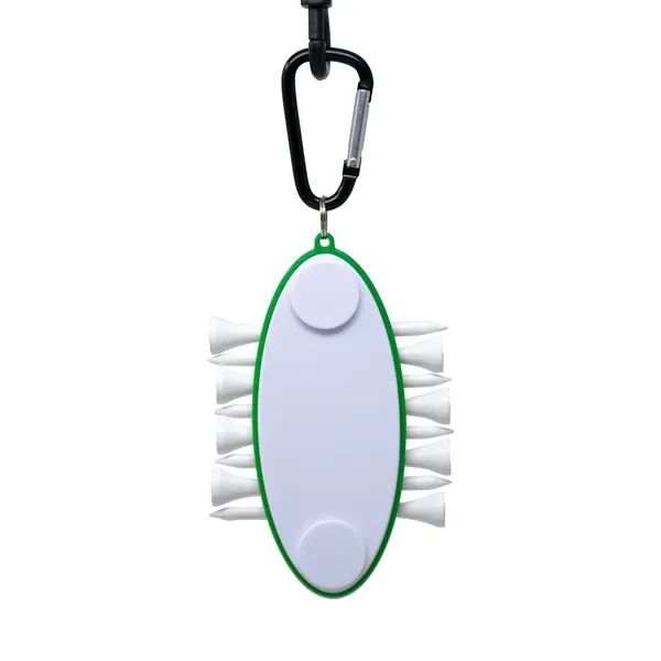 White/Green color option for Tee Keeper With Carabiner