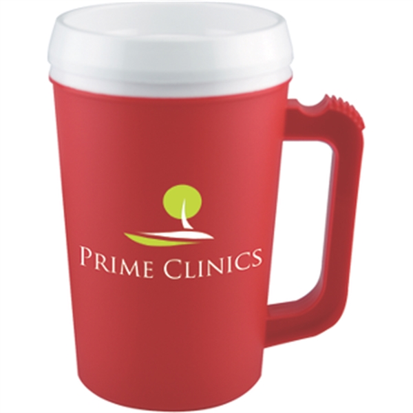 Cherry-White color option for 22 Oz Insulated Mug