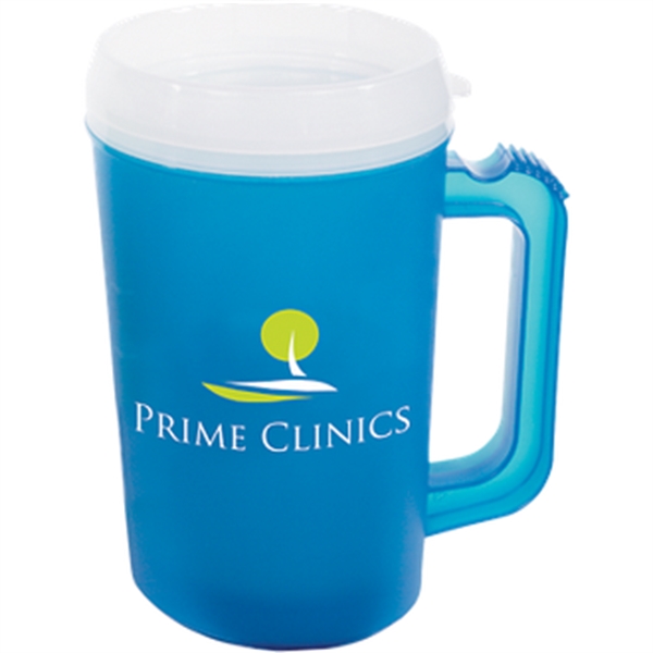 Translucent Blue-Frost color option for 22 Oz Insulated Mug