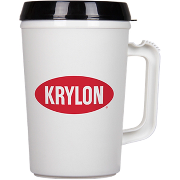 White-Black color option for 34 Oz Insulated Mug