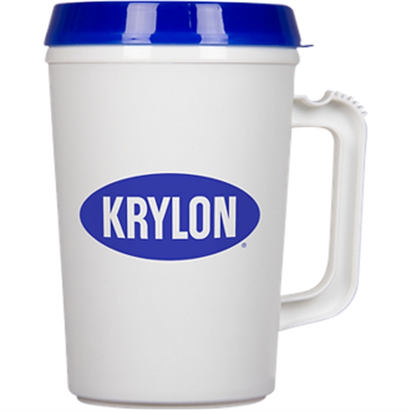 White-Blue color option for 34 Oz Insulated Mug