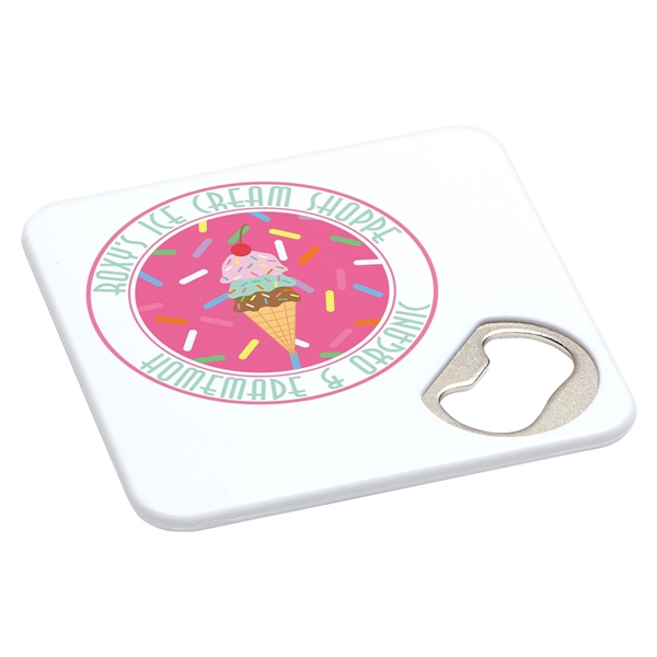 Bright White color option for Econo Bottle Opener Coaster