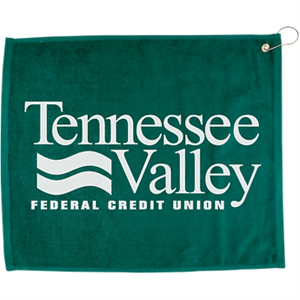 Dark Green color option for 15" X 18" Hemmed Golf Towel W/ Grommet And Hook