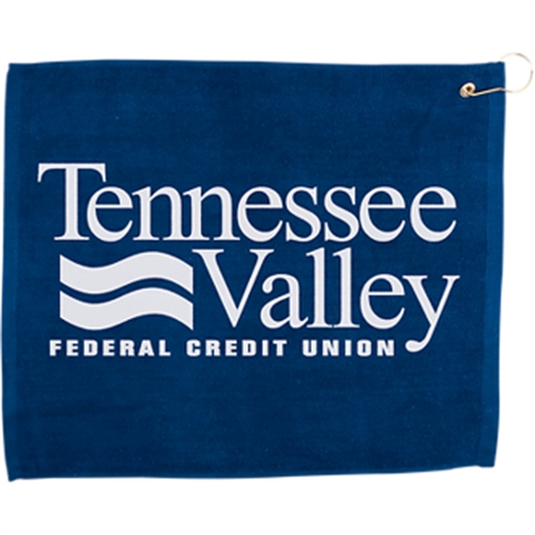 Royal Blue color option for 15" X 18" Hemmed Golf Towel W/ Grommet And Hook
