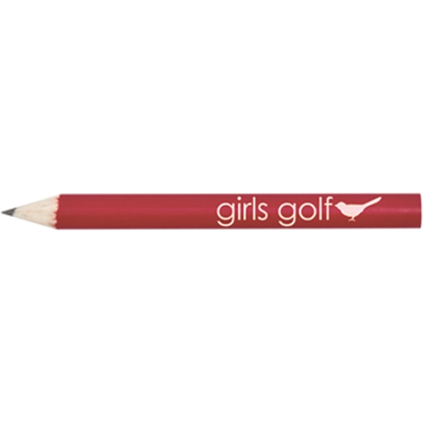 Red color option for Round Wooden Golf Pencil