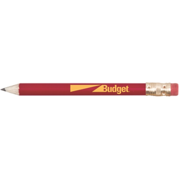 Red color option for Round Wooden Golf Pencil With Eraser