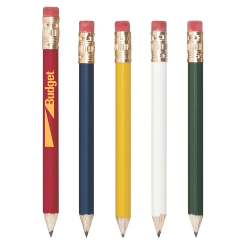 Main photo of Round Wooden Golf Pencil With Eraser