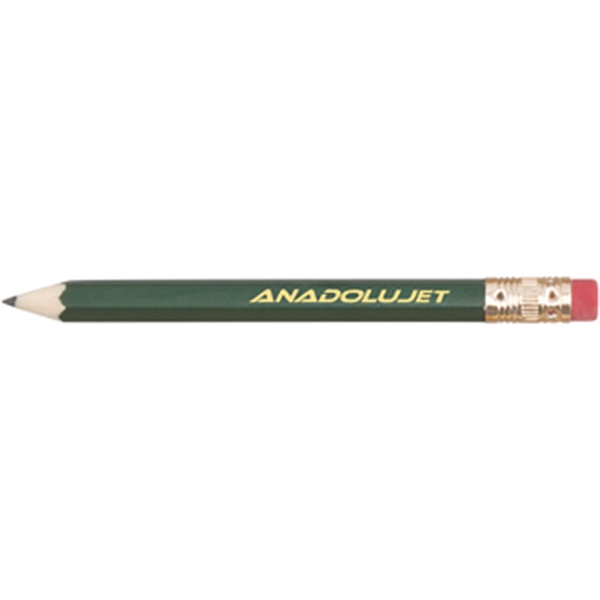 Green color option for Hex Wooden Golf Pencil With Eraser