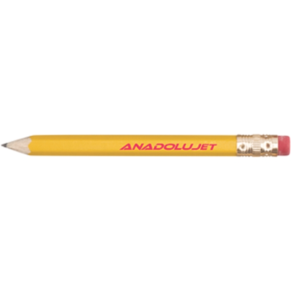 Yellow color option for Hex Wooden Golf Pencil With Eraser