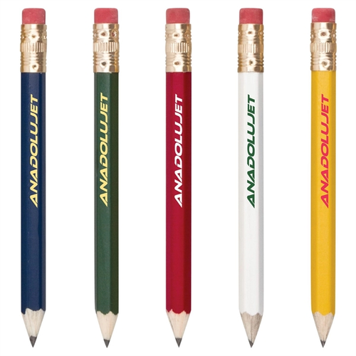 Main photo of Hex Wooden Golf Pencil With Eraser