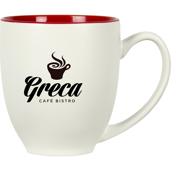 White-Red Gloss Liner color option for 14 Oz Kona Joe Ceramic Mug