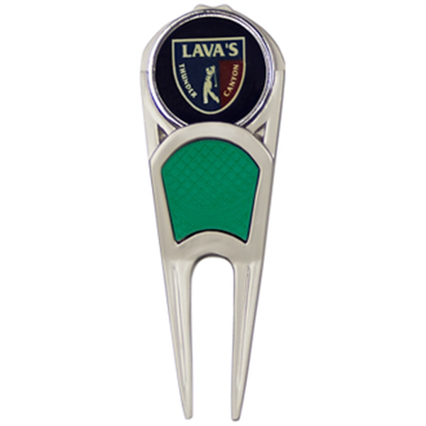 Matte Nickel-Green color option for Lite Touch Divot Tool W/ Clip