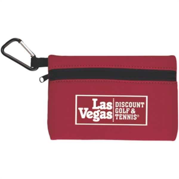 Red color option for Neoprene Ditty Bag W/ Carabiner