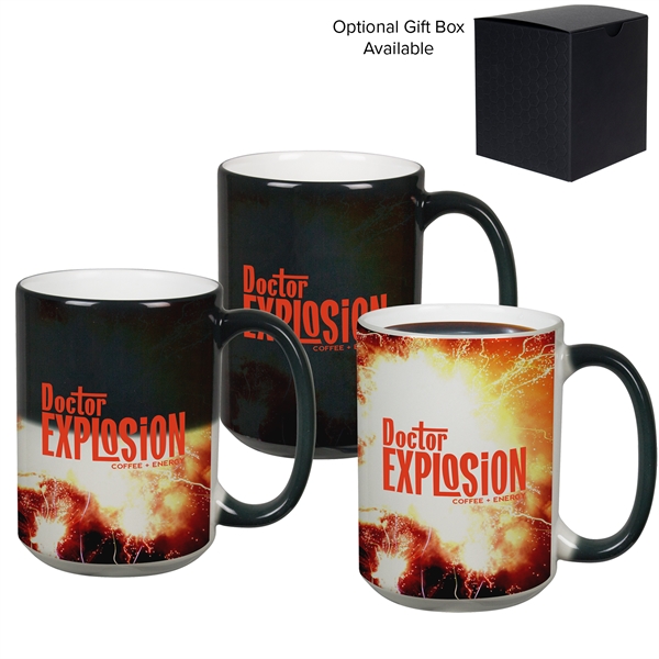 Black color option for 15 Oz Mystique Full Color Stoneware Mug