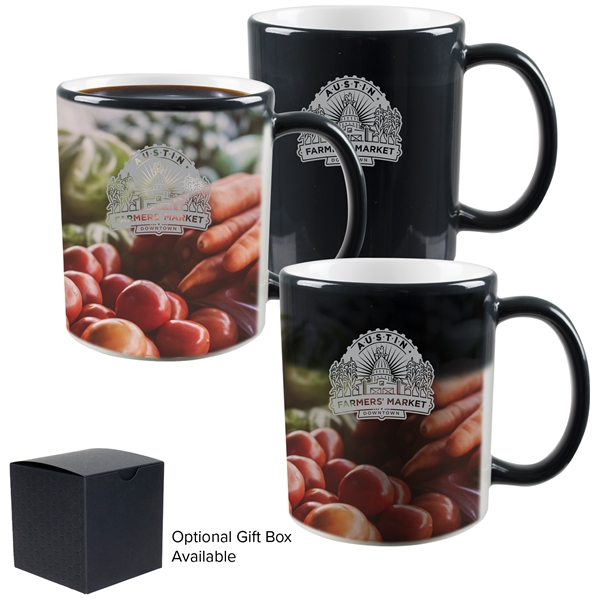 Black color option for 11 Oz Mystique Full Color Stoneware Mug