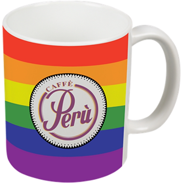 Rainbow color option for 11 Oz Full Color Stoneware Executive Mug
