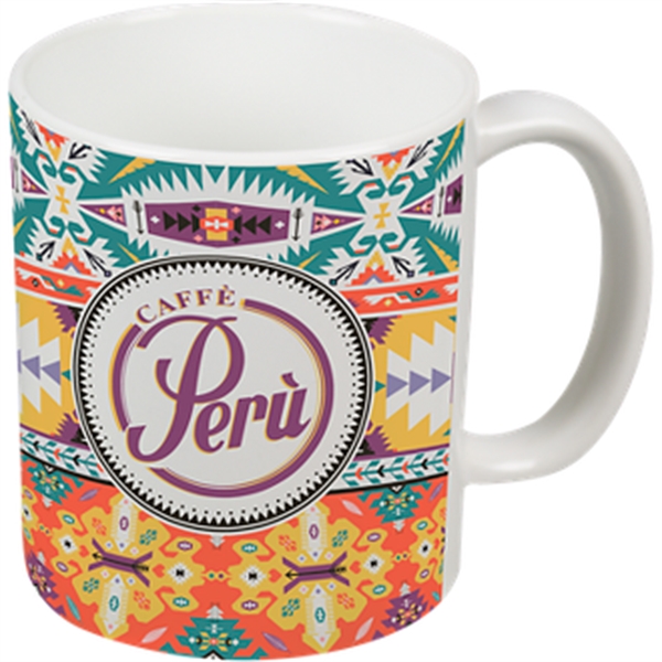 White color option for 11 Oz Full Color Stoneware Executive Mug