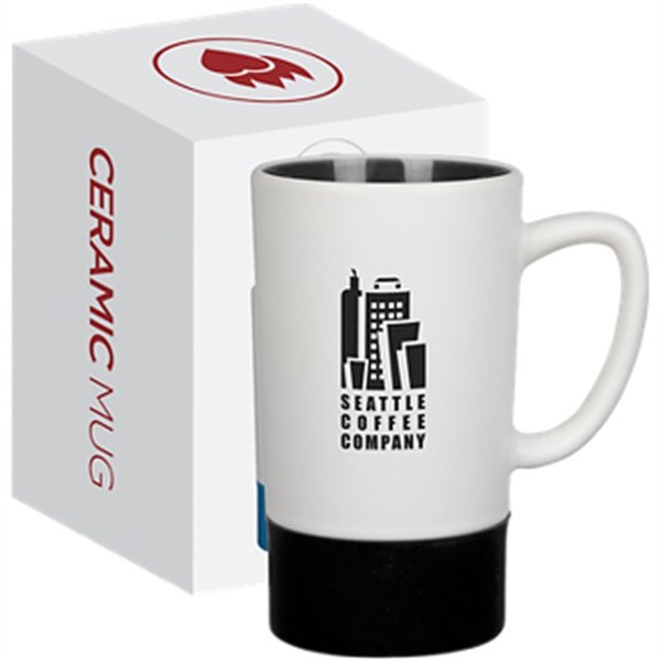 Black color option for 16 Oz  Ceramic Mug With Silicone Accent