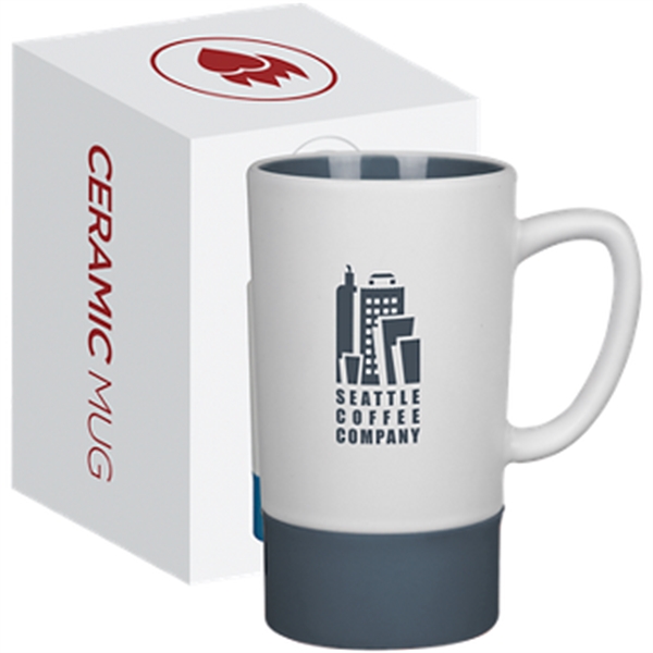 Gray color option for 16 Oz  Ceramic Mug With Silicone Accent