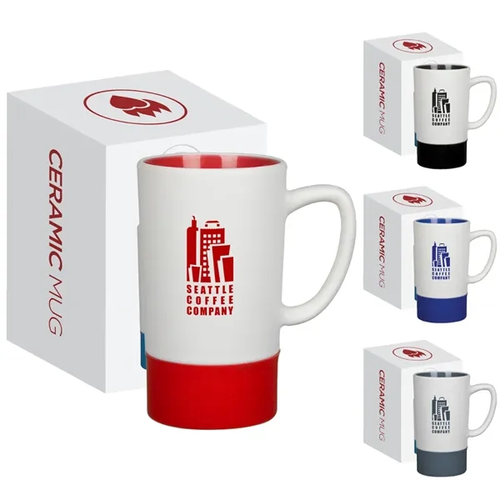 Main photo of 16 Oz  Ceramic Mug With Silicone Accent