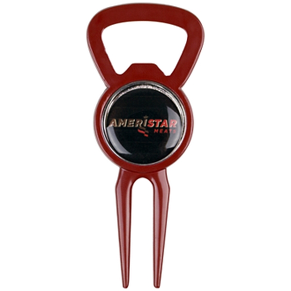 Red color option for Bottle Opener Tool With Ball Marker
