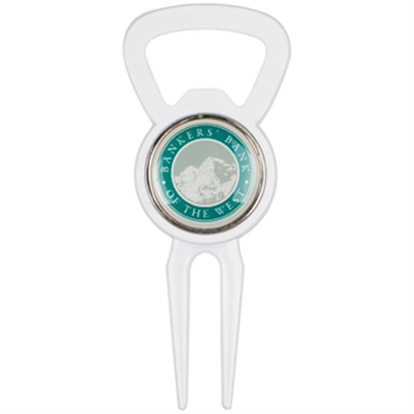 White color option for Bottle Opener Tool With Ball Marker