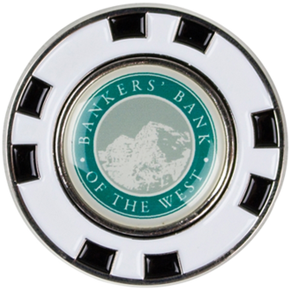 White color option for Metal Poker Chip Magnetic Ball Marker