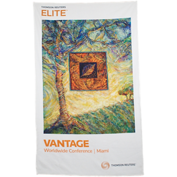 White color option for 35" X 60" Full Color Beach Towel