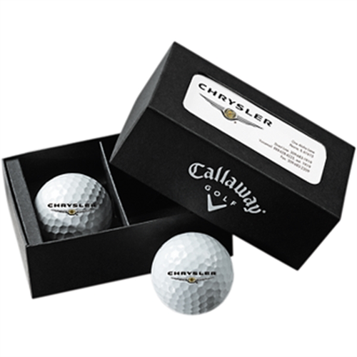Main photo of Callaway 2 Golf Ball Business Card Box W/ Warbird