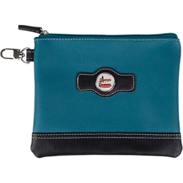 Blue color option for Two Tone Zipper Valuables Pouch