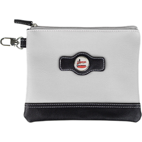 White color option for Two Tone Zipper Valuables Pouch