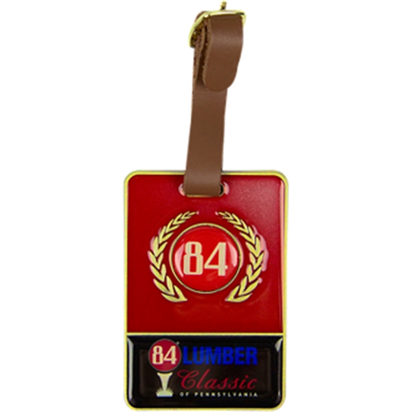Antique Gold color option for Metal Bag Tag With Colorfill