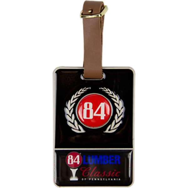 Antique Silver color option for Metal Bag Tag With Colorfill