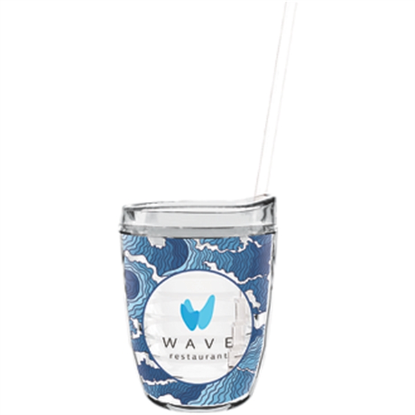 Clear color option for 12 Oz Made In The Usa Tumbler W/ Lid  Straw