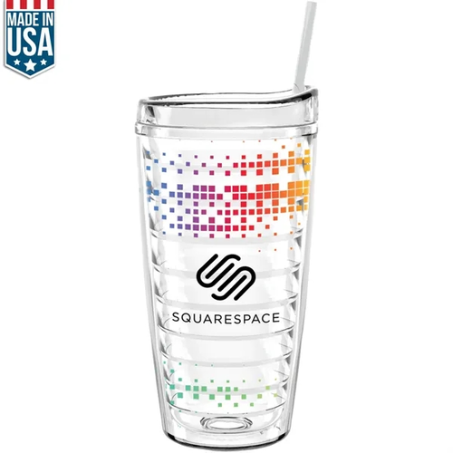 Main photo of 16 Oz Made In The Usa Tumbler W/ Lid  Straw