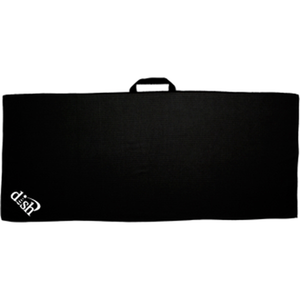 Black color option for 17" X 40" Waffle Caddy Towel W/ Black Loop