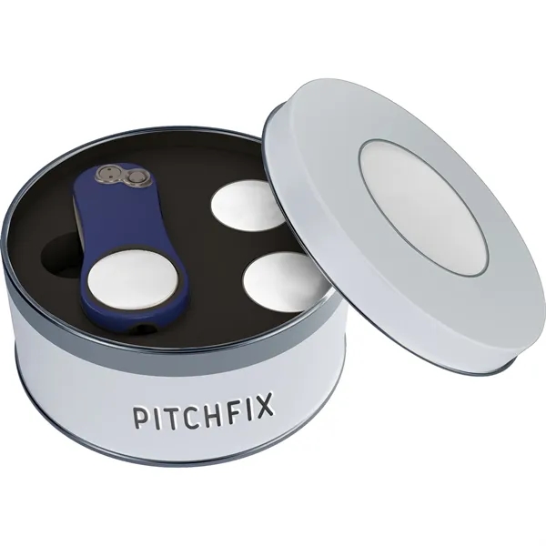 Blue-White color option for Pitchfix Fusion 2.5 Tin W/ Two Extra Ball Markers