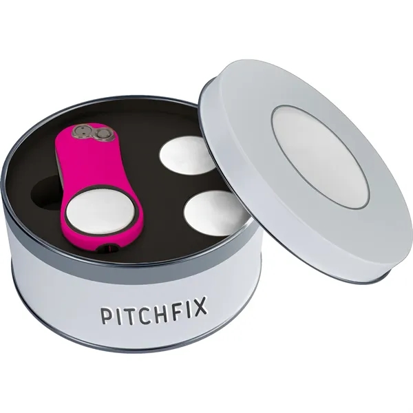 Fluor Pink-White color option for Pitchfix Fusion 2.5 Tin W/ Two Extra Ball Markers