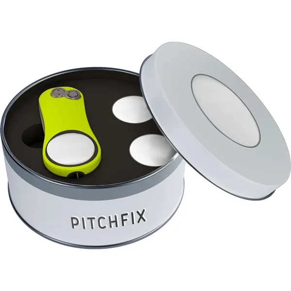 Fluor Yellow-White color option for Pitchfix Fusion 2.5 Tin W/ Two Extra Ball Markers